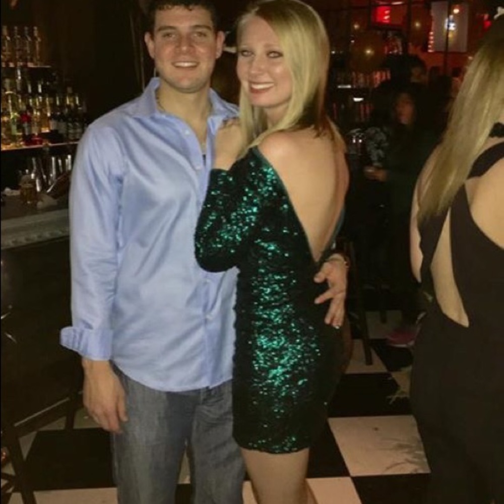 Green Sequin Bodycon Dress